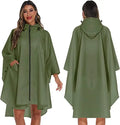 Woqi  Mens Hooded Waterproof Poncho Raincoat Reusable Rain Coats for Outdoor Activities Hiking Rain Jackets