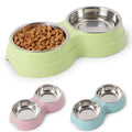 2 in 1 Dual Purpose Dog Cat Stainless Steel Bowl Durable Round Pet Bowls Wholesale for Drinking and Feeding