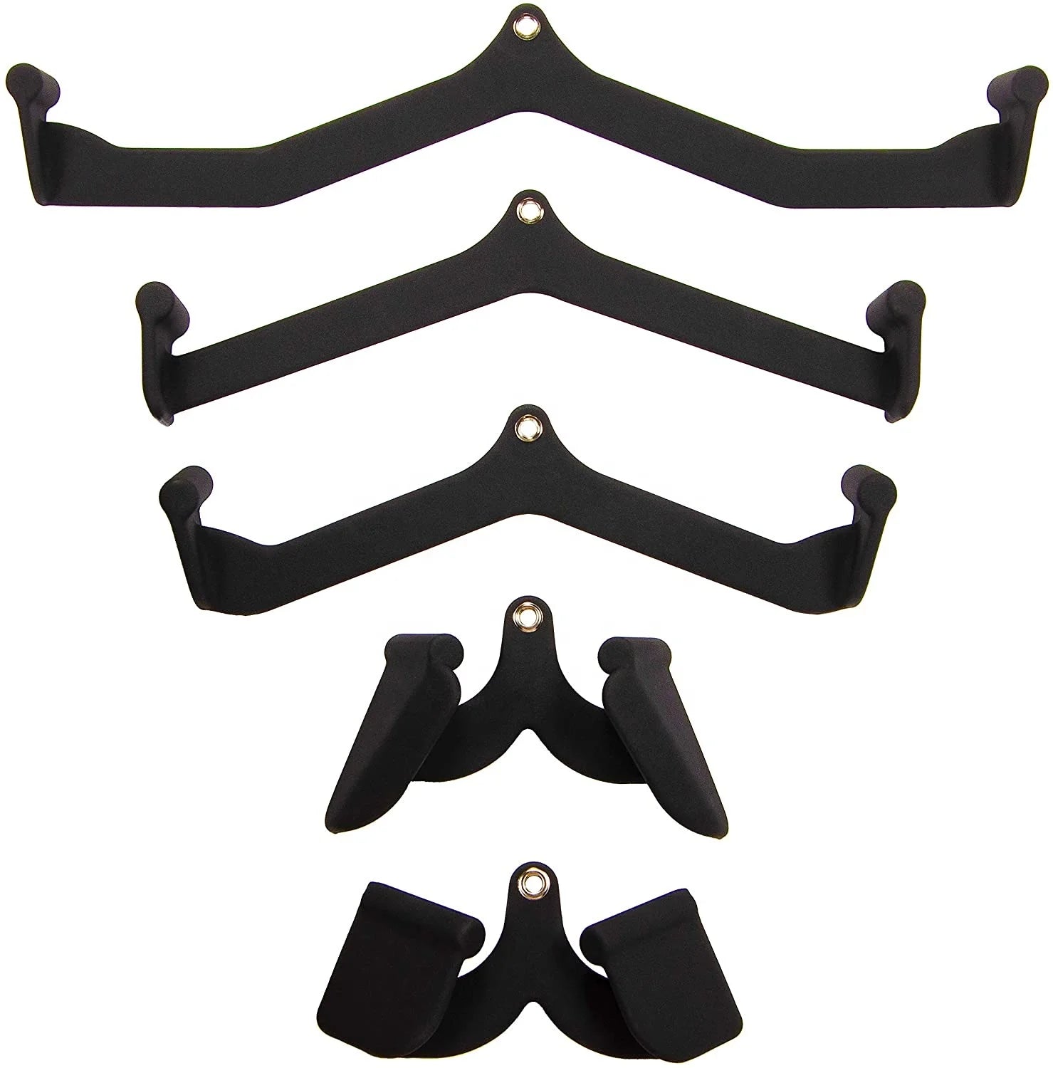 Wholesale 5-Piece LAT Pull Down Cable Machine Attachment Sets for Triceps Bicep Rowing Machine Accessories