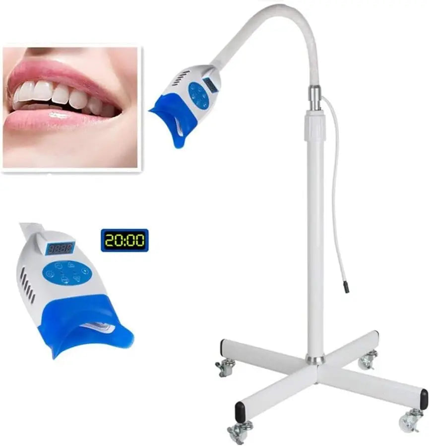 Electric Dental Floor Standing Teeth Whitening Bleaching Unit with 6Pcs High Power Blue LED Lights