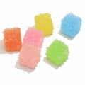 13mm Mixed Flat Back Cube Shape Simulation French Gummy Candy Resin Cabochons Dollhouse Gummy Candy Miniatures