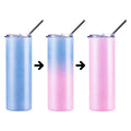 BestSub Double Wall Stainless Steel Vacuum Insulated 20 oz Skinny Sublimation Blanks Straight Color Changing Tumbler