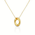 Chris April Korean Version 925 Sterling Silver 18K Gold Plated European and American Casting Pendant Necklace