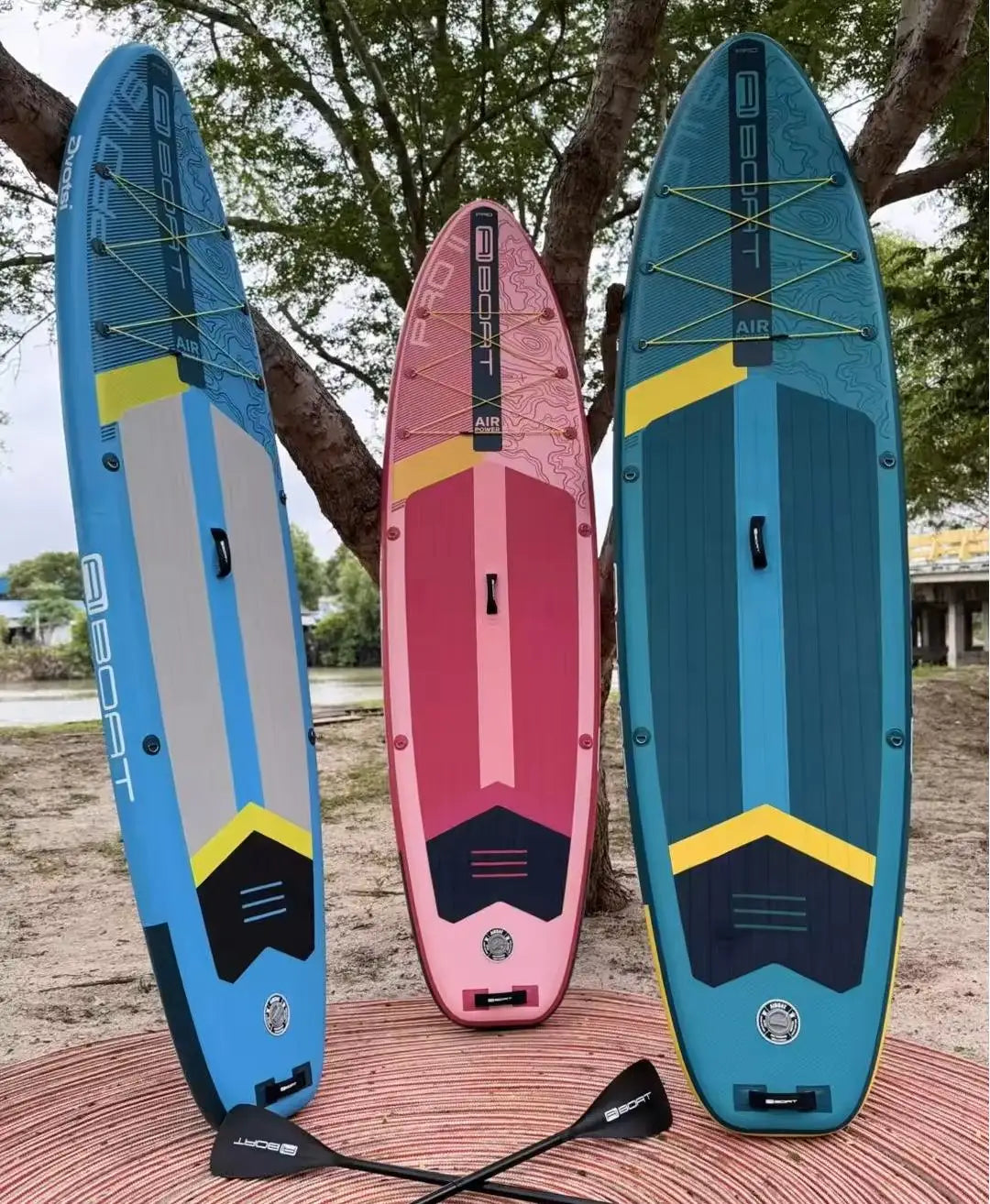 New Design Drop Stitch Inflatable sup Paddle Boards 12'6"x33"x6'' Inflatable Stand up Paddle Board Paddle Board with Seat