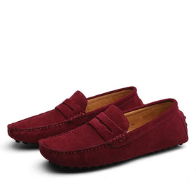 Men Genuine Leather Wholesale Custom Casual slip on Soft Soles China Fashion New Design Large Size Lazy Shoes