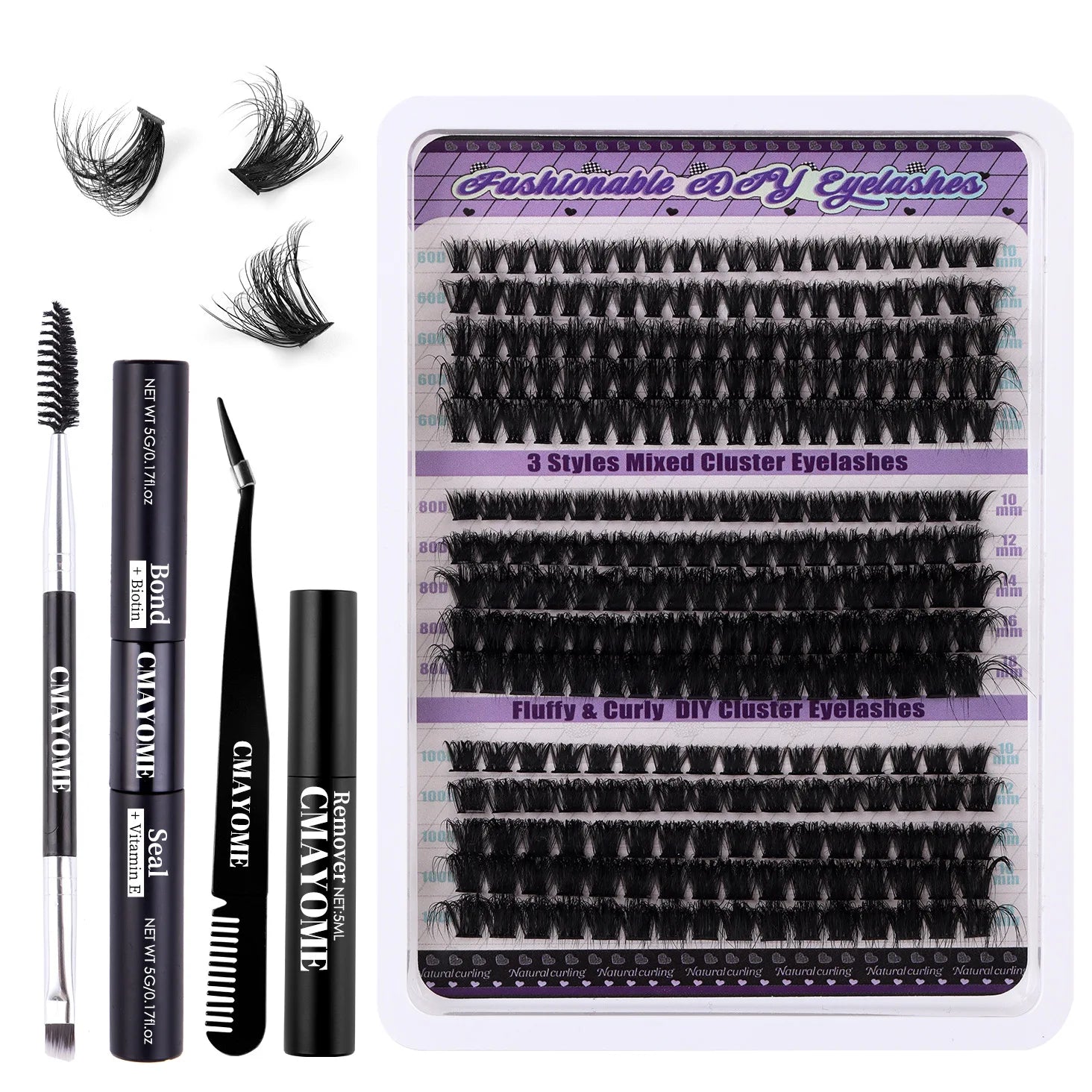 Handmade Diy Individual Eyelash Extensions Kit Soft Lash Clusters with Custom Logo Package Direct From Lash Supplier