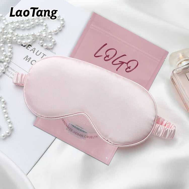 Wholesale Fashionable Custom Cover Silk Sleep Mask Travel Eye Health Supplies with Elastic Strap Band for Sleep