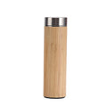 Water Cup Vacuum Thermos Temperature Display Bamboo Stainless Steel Water Bottle