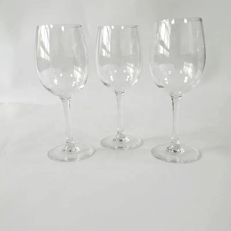Red Wine Glasses Stemware Wedding Home Party Plastic Transparent Unbreakable 350ml Acrylic Wine Glasses