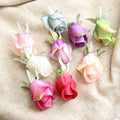 Hot Sale 4.5cm  Mini Artificial Rose Bud High Quality Silk Rose Flower Cake Store Artificial Roses for Wedding