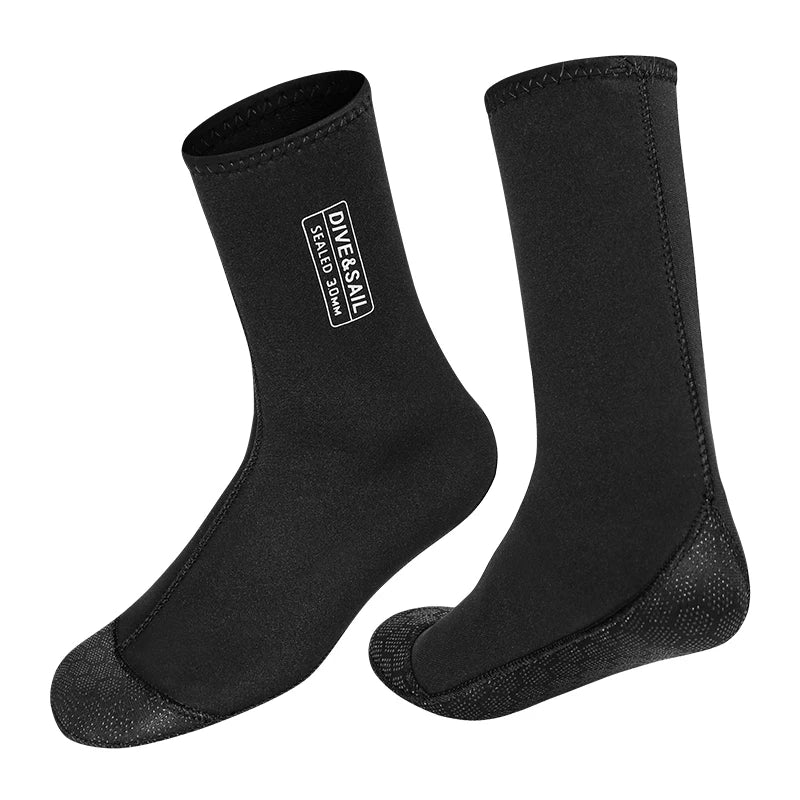 DIVE&SAIL 3mm CR Neoprene Beach Snorkeling Soocks Full Protection Anti Slip Warm Diving Soocks for Water Sports