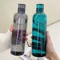 2022 New Design Custom Crystal Water Bottle Time Maker Glass Water Bottle with Sleeve