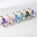 Creative Ocean Animal Key Chain Penguin Starfish Beach Keychain with Clasp Purse Charm Resin 3D Keyring for Birthday Gift