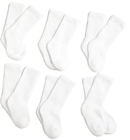 2026 School Socks White Girls Boys Sports Athletic Black 5pack Cotton Children Crew Kids White Socks