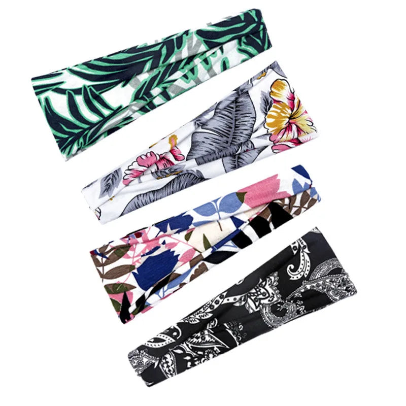 Wholesale Printed Hijab Headband Breathable Casual Yoga Travel Headband for Sporting