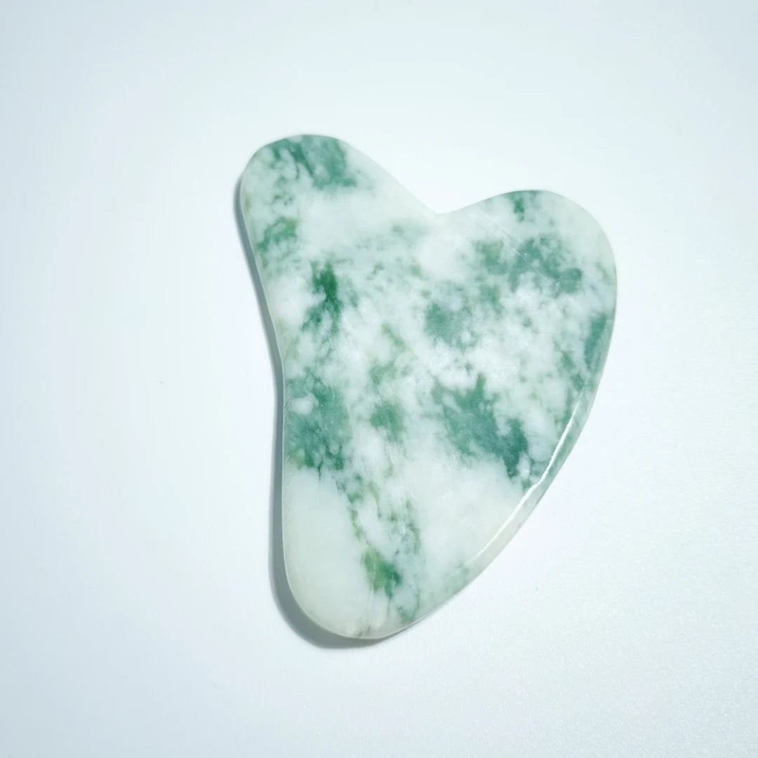 Diy Beautiful xiuyan jade guasha stone board custom face gua sha tool for healing