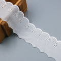 Wholesale Factory 100% Cotton Eyelet Border Embroidery Cotton Lace Trim for Clothing