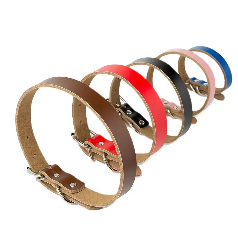 Wholesale Pet Collar Manufacture Directly Sell Pure Leather Dog Collars