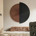 Popular Holiday and Anniversary Gift Black 3D Line Art Wooden Wall Decoration with Splicing Modern Wall Decora