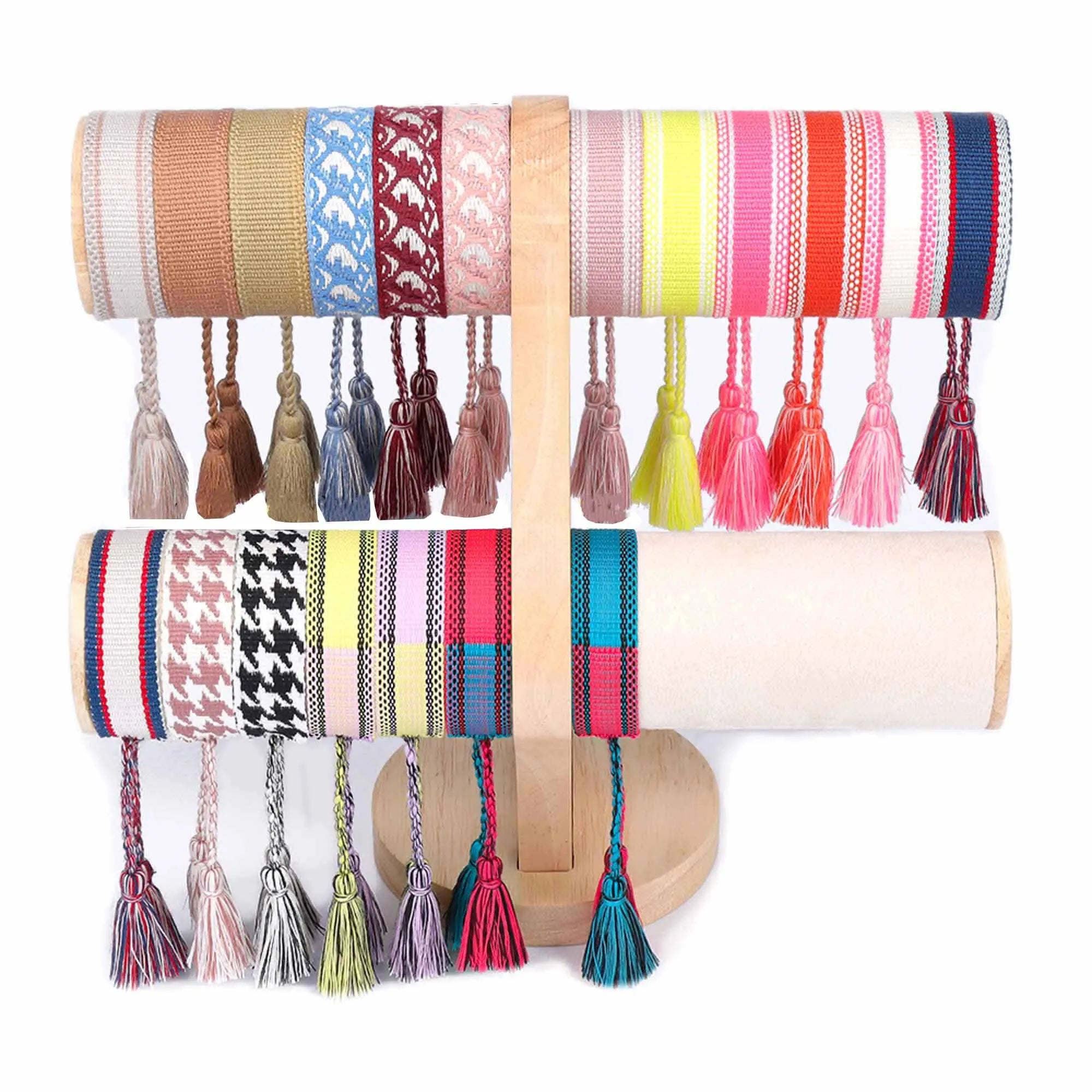 30pcs 169 Designs Handmade Bracelet Wholesale Friendly Vintage Braided Wristband Wedding Tassel Rope Party Gift Jewelry