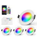 5W 9W 12W Smart BT Mesh Group Control RGBW Recessed Led Downlight Remote Control APP Alexa Voice Rgb Downlight