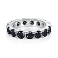 925 Silver Ring Black Moissanite Loose Diamond Stone Black 4mm Moissanite Jewelry Ring