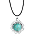 Natural Healing Crystal Sunflower Pendant Necklace Keychain Aura Quartz Gem Jewelry Suitable for Female Girls