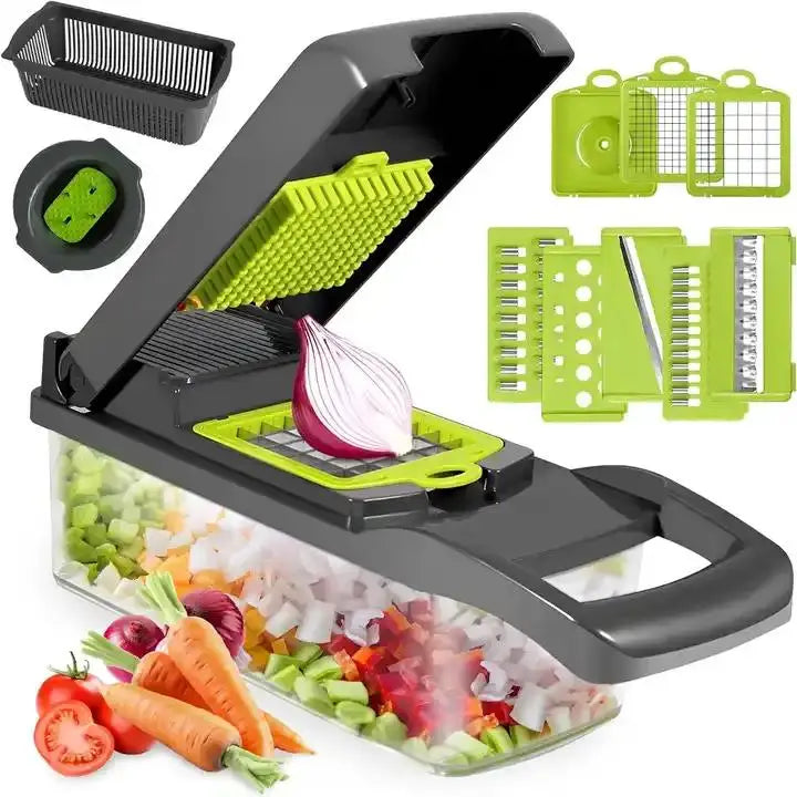 Multi-functional 14 in 1 Mandoline Slicer Veggie Fruit Potato Cutter Grater Vegetable Cutter Kitchen Tools & Gadgets Chopper