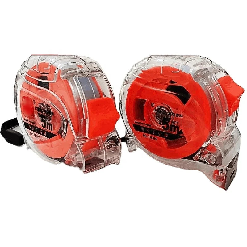 Factory Promotion 3m/10ft 5m/16ft 7.5m/25ft Metric-Inch System Transparent ABS Shell Steel Tape Measurement Tape Measure