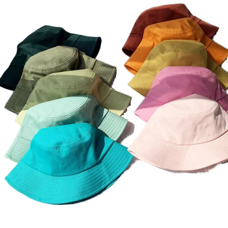 Premium Quality Custom Logo Colorful Bucket Hat Plain Cotton for Daily Party or Travel