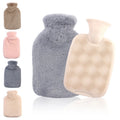 High Quality Wholesale 1000ml/2000ml Hot Water Bottle with Soft Plush Cover Custom LOGO Hot Water Bag