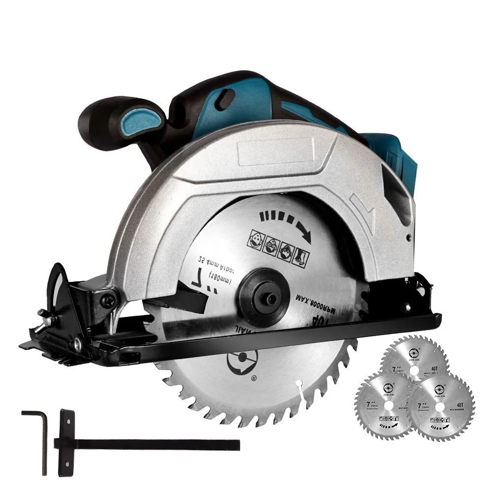 7 Inch Brushless Electric Circular Saw 180mm DIY Wood & Stone Cutting Machine 18V Battery