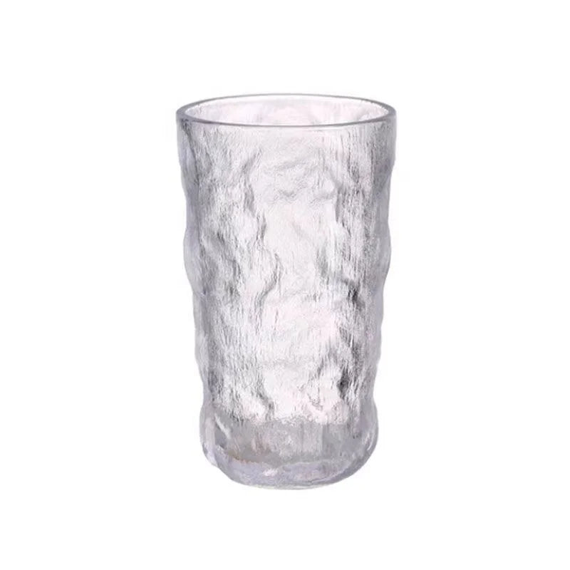 Creative Fashionable Modern Frosted Glacier Glass Mugs Transparent Customizable Logo Reusable Home & Office Use Coffee Mugs