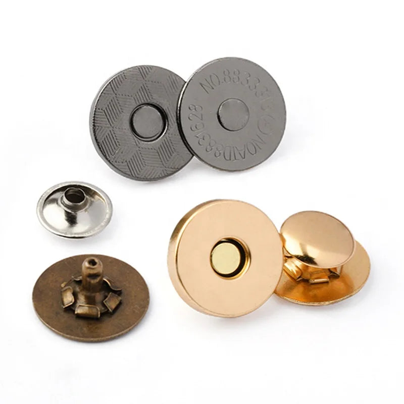 10mm 14mm 18mm Coppery Round Magnetic Snaps Bag Strong Magnetic Button Clasps