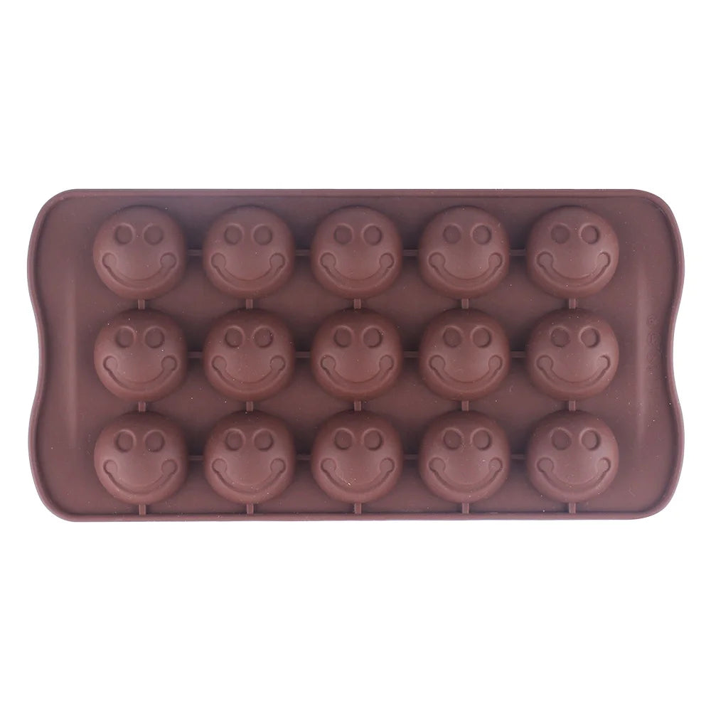 Lovely Smiling Face Silicone Chocolate Candy Ice Cube Mold