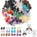 Gemstones and Crystals for Jewelry Making Kit Mix Color Crystal Bead Kit Box Ring Making Kit