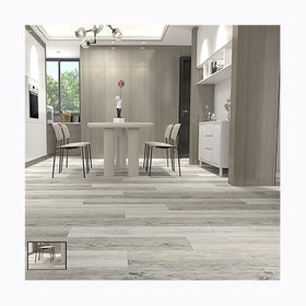 Waterproof Indoor Stone Plastic Composite Floor 4mm 5mm Interlock Ivory Color Click SPC Flooring