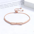 Jinyuan Dainty butterfly Bow 925 Sterling Silver Adjustable Bracelet