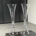 Hot Sale Wedding Decor 80 cm Tall Reversible Trumpet Flower Arrangement Glass Vase