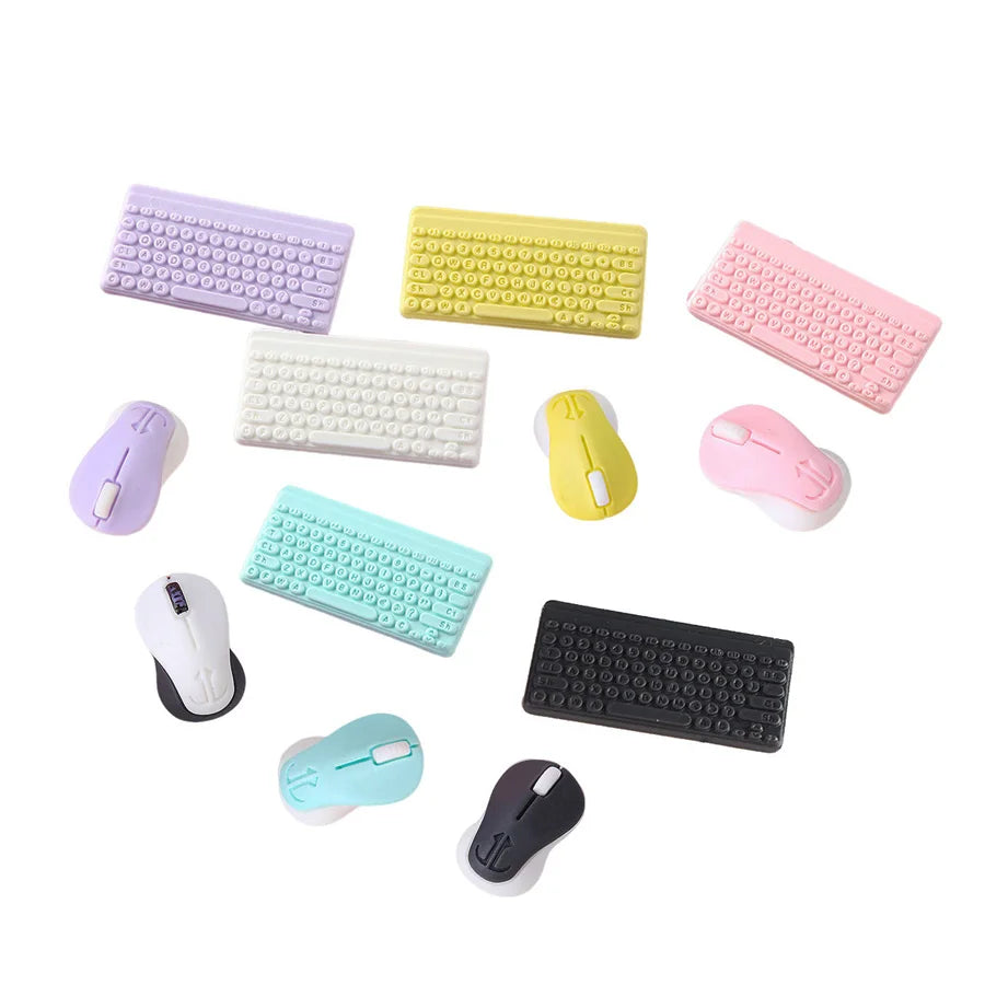 New Resin Charm Mold Keyboard Mouse Design Kids Doll House Miniature Decoration