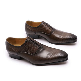 Factory Customized Italian Style Black Dark Brown Pointed Toe Lace-up Men's Business Dress Shoes for Men