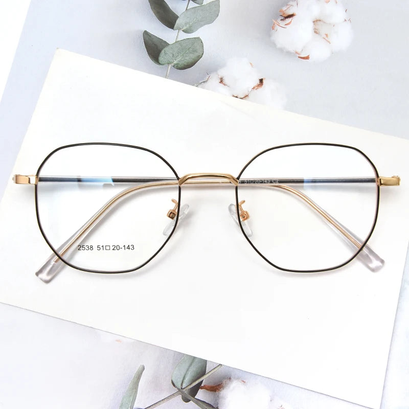 Customized Blue Light Filter Computer Glasses Thin Optical Frames Metal Spectacle