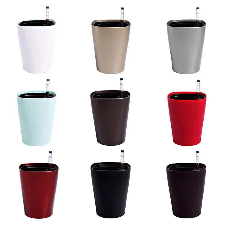Modern Self Watering Planters and Flower Pots Nordic Style PP Material for Artificial Flower Home Garden Balcony
