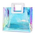 High Quality Customized 0.2mm/0.3mm Thickness PVC Shopping Tote Bag Bright Transparent Promotional Shopping Bags