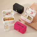 Custom Logo Luxury Mini Travel Jewelry Case Elegant Leather Velvet Jewelry Box for Ring Necklace Storage Premium Quality Box