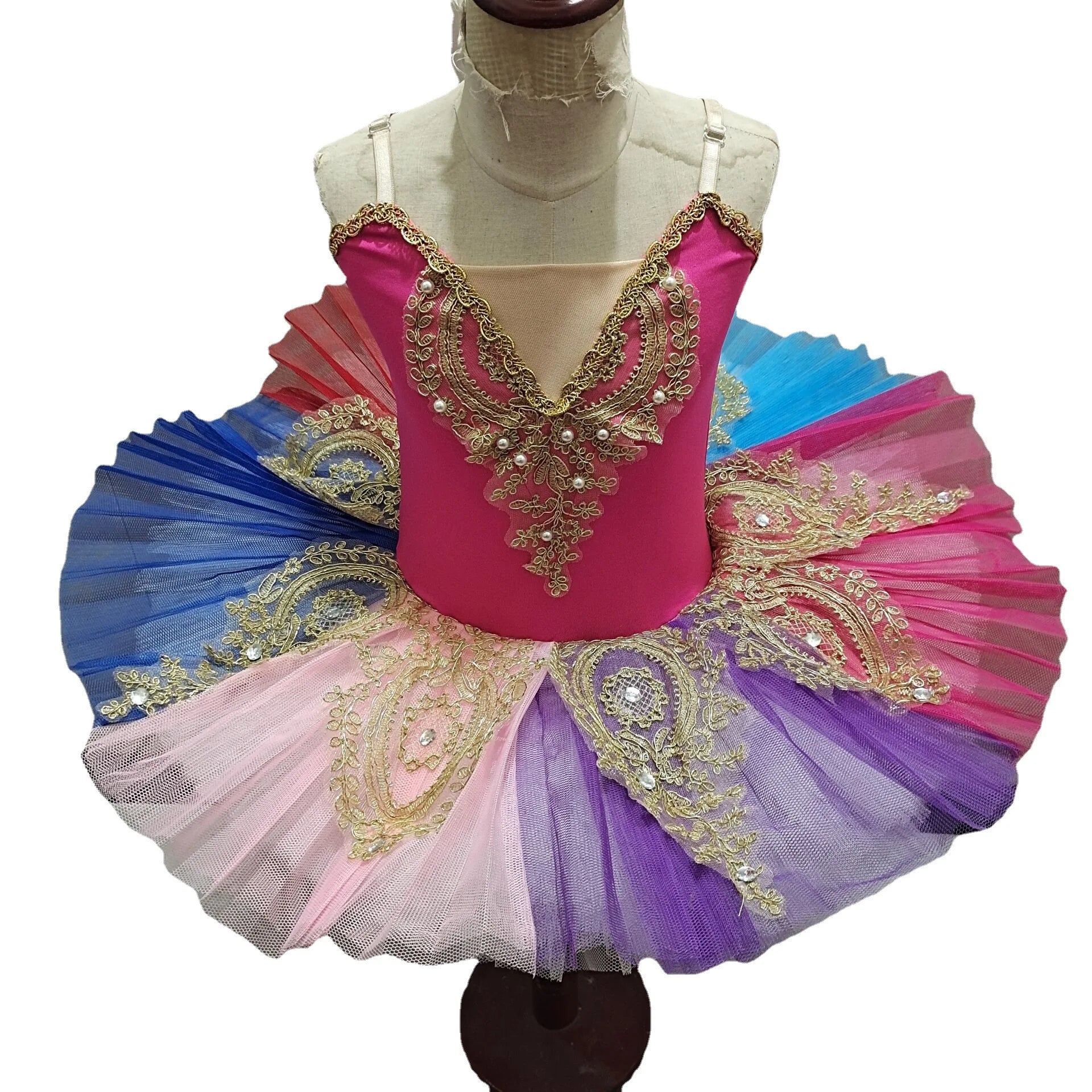 Wholesale Beauty Dress Swan Princess Gauze Colorful Stage Ballet Skirt