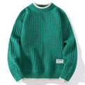 Factory Sell Spring and Autumn New Pullover O-neck Fashion Loose Thick Sweater Twist Striped Knitted Pullover Sweater for Men