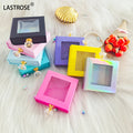 Printed Eyelash Packaging Box Glitter Pull Out Lashbox Private Label Colorful square Lashes Boxes