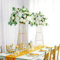 Cheap Golden Metal Flower Stand for Wedding Decorations Number-Shaped Plant Shelf Wedding Table Party Event Flower Pot Holder