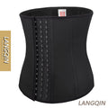 Langqin Latex Waist Trainer Corset with Hooks Women Plus Size Slimming Tummy Control Body Shaper for Gym Workout